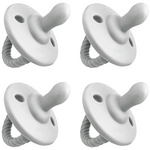 Grey Silicone Pacifiers 4 Pack BPA Free For 0 18 Months Comfy Cubs Everetts Place: Online Boutique 12.99