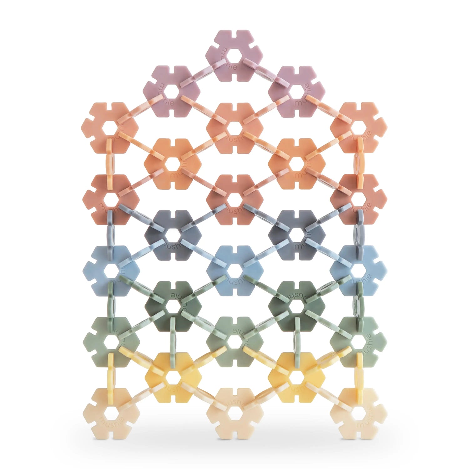 Mushie Hex Connect Building Toy Set for Kids - 100 Hexagon Shaped Discs for STEM Learning - Toys & Games > Toys > Building Toys Connect Building Toy Set