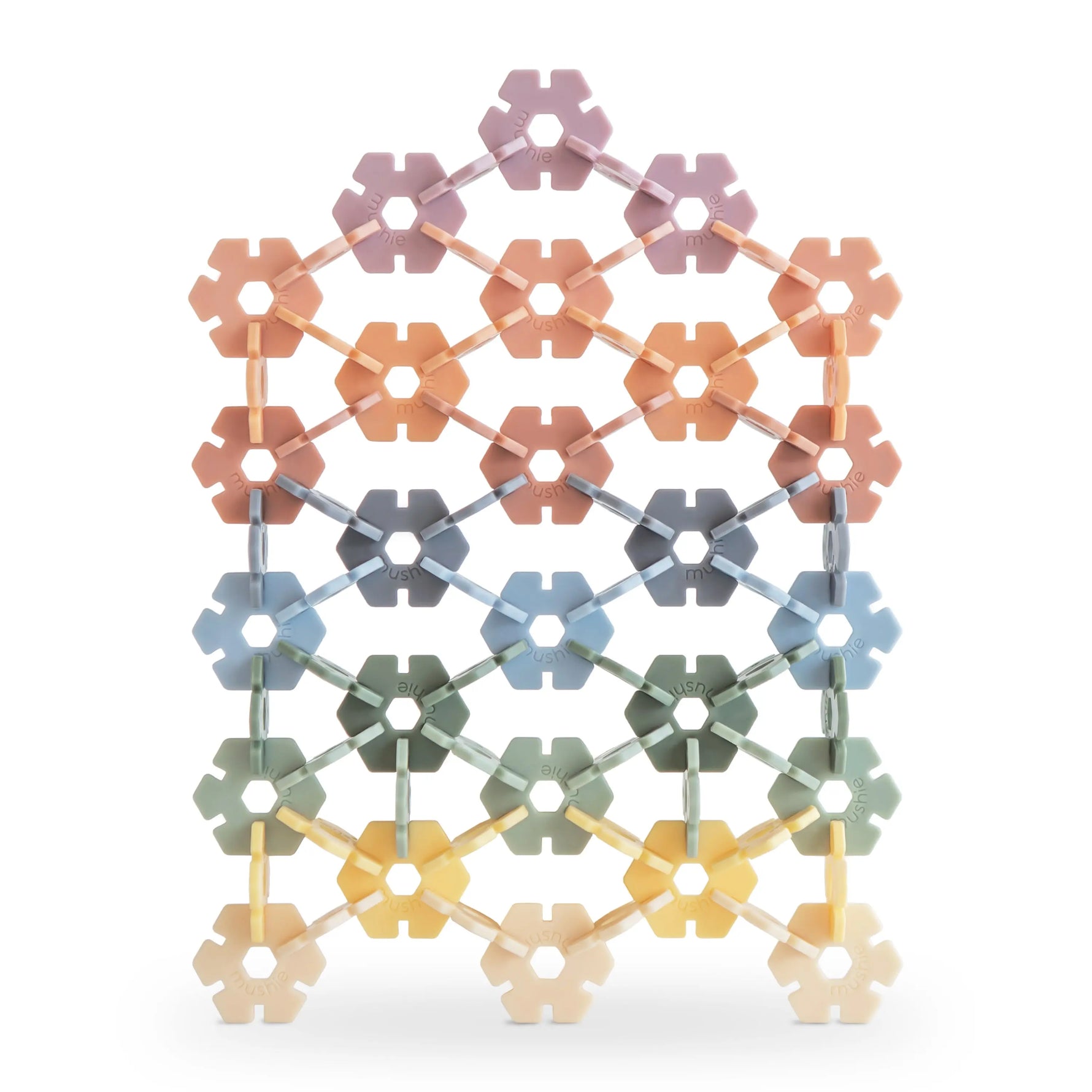 Mushie Hex Connect Building Toy Set for Kids - 100 Hexagon Shaped Discs for STEM Learning - Toys & Games > Toys > Building Toys Connect Building Toy Set