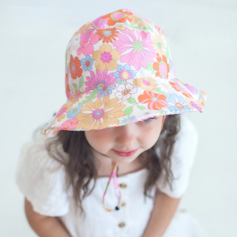 Baby & Kids Retro Floral Sun Hat for UV Protection