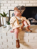 Little Joy Co. HO HO HO Christmas Sweatshirt Romper - Everetts Place Boutique - 