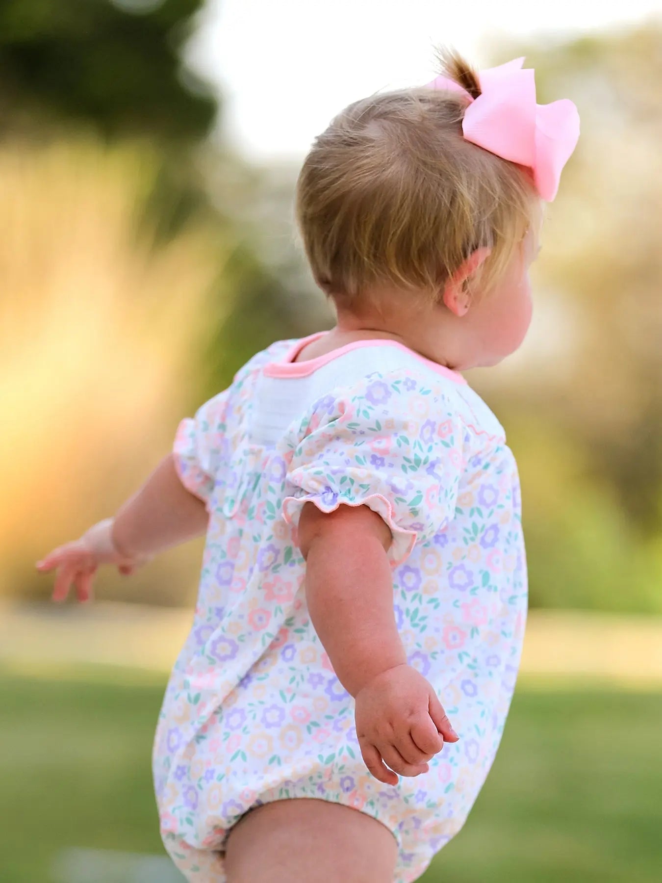 Spring Summer Cross Smocking Embroidery Colorful Romper Rylee Faith Designs