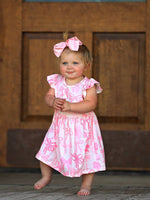 Rylee Faith Designs Easter Bow Print Flying Sleeve Girls Dress - Apparel & Accessories > Clothing > Dresses Dress