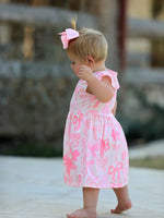Rylee Faith Designs Easter Bow Print Flying Sleeve Girls Dress - Apparel & Accessories > Clothing > Dresses Dress