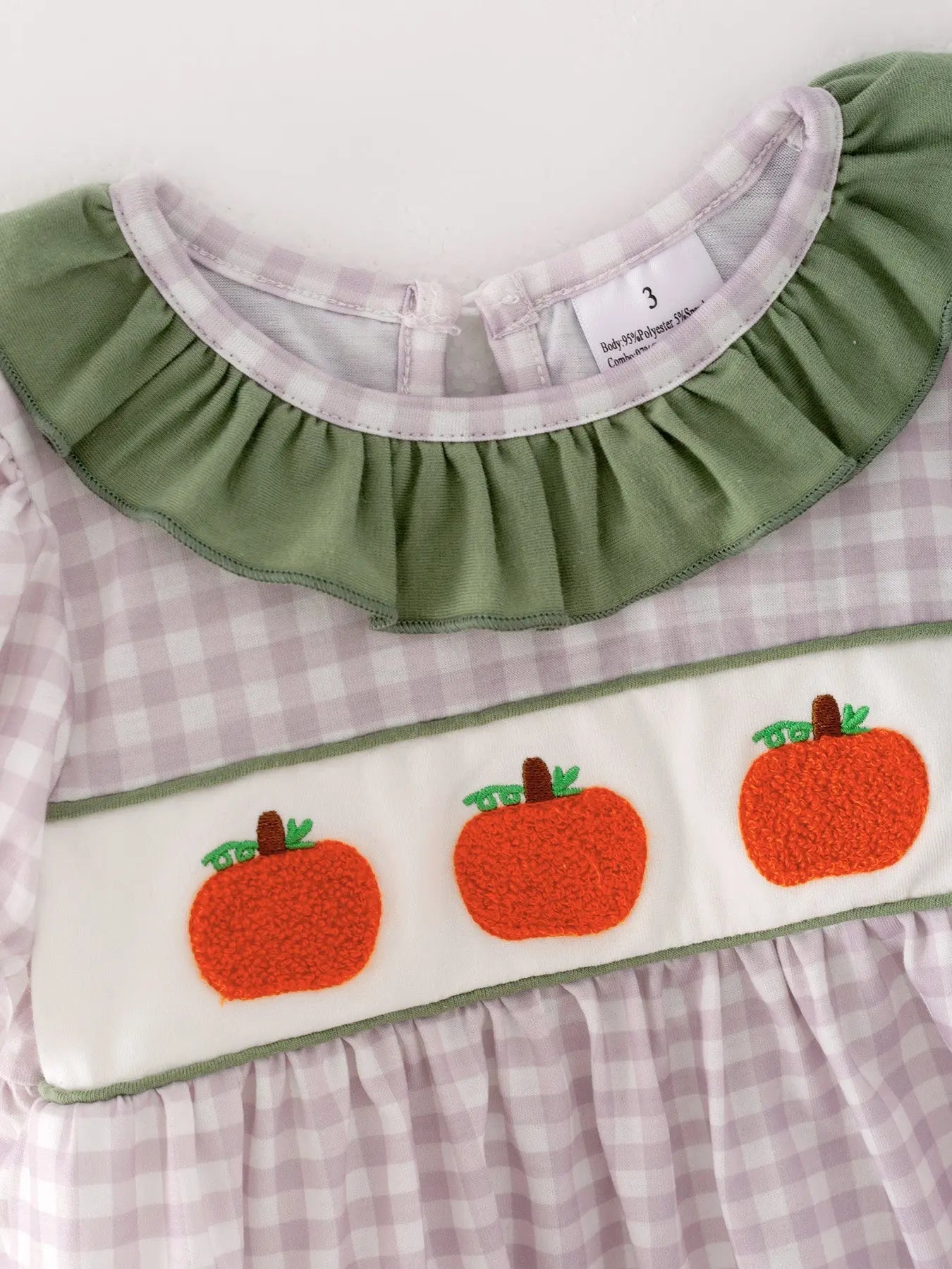 Halloween Girls Pumpkin Chenille Patches Plaid Top and Pants Set Rylee Faith Designs Everetts Place: Online Boutique