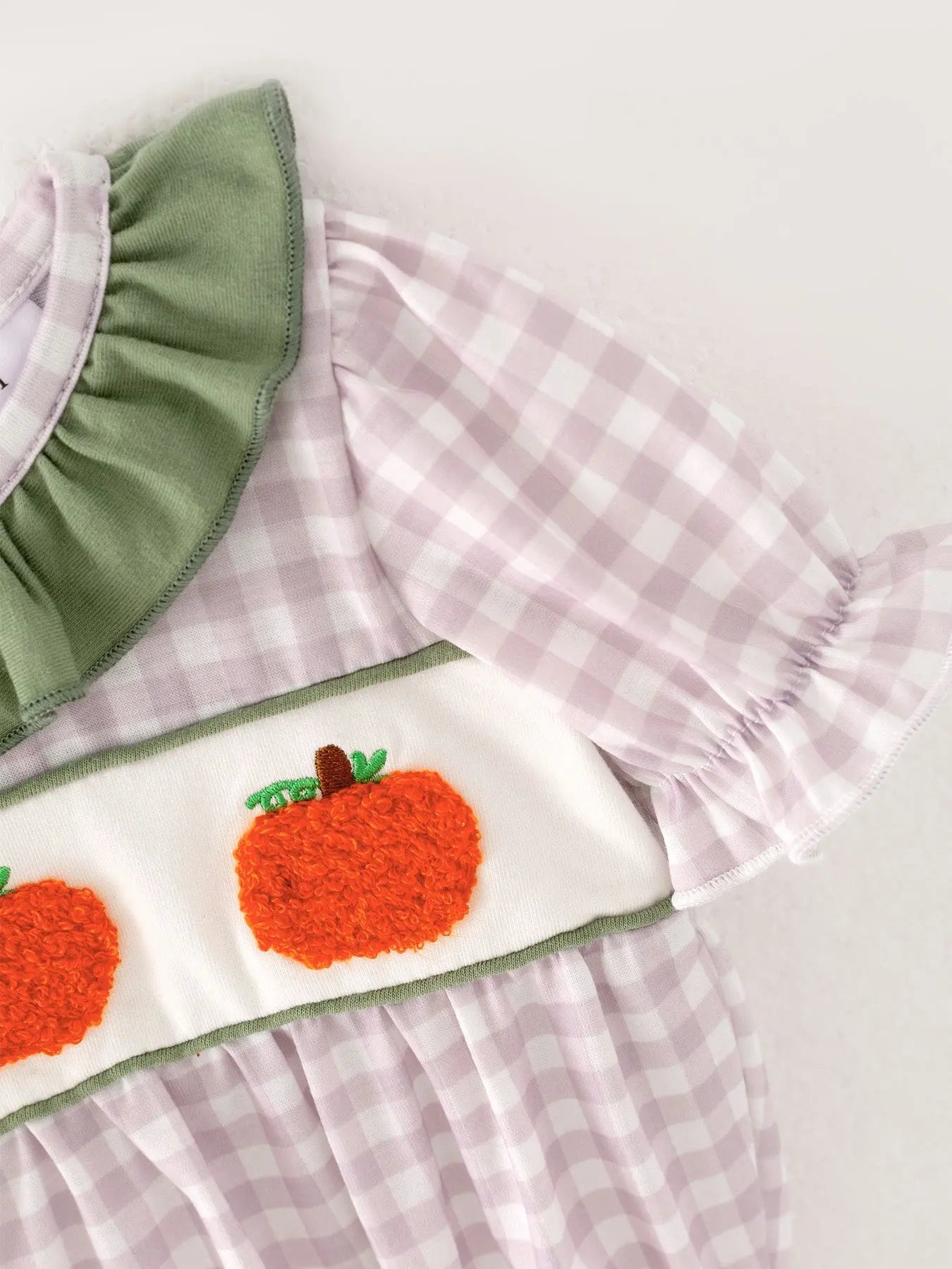 Halloween Girls Pumpkin Chenille Patches Romper Rylee Faith Designs Everetts Place: Online Boutique