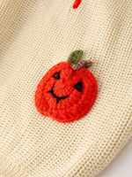 Rylee Faith Designs Halloween Pumpkin Bow Girls Sweater Cozy Autumn Wear - Apparel & Accessories > Clothing > Clothing Tops > Sweaters Top