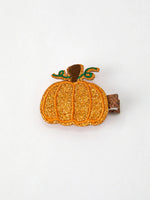 Rylee Faith Designs Halloween Pumpkin Girls Hair Clip Cute Accessory for Spooky Season - Apparel & Accessories > Clothing Accessories > Hair Accessories > Hair Pins, Claws & Clips Bows