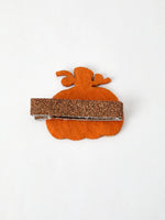 Rylee Faith Designs Halloween Pumpkin Girls Hair Clip Cute Accessory for Spooky Season - Apparel & Accessories > Clothing Accessories > Hair Accessories > Hair Pins, Claws & Clips Bows