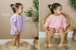 Little Joy Co. Halloween Graphic Oversized Sweatshirt Romper Snaps -