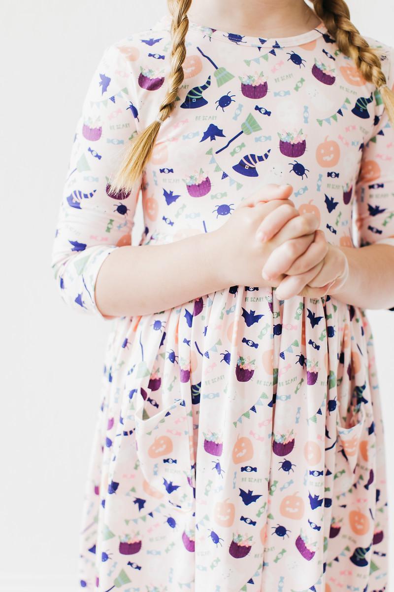 Mila & Rose ® Halloween Trick Or Treat Twirl Dress With Pocket Toddler - Everetts Place Boutique - 