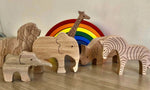 Kidodido Handcrafted Wooden Safari Animals Set for Imaginative Play - Toys & Games > Toys > Dolls, Playsets & Toy Figures > Toy Playsets > Farm Animal Playsets