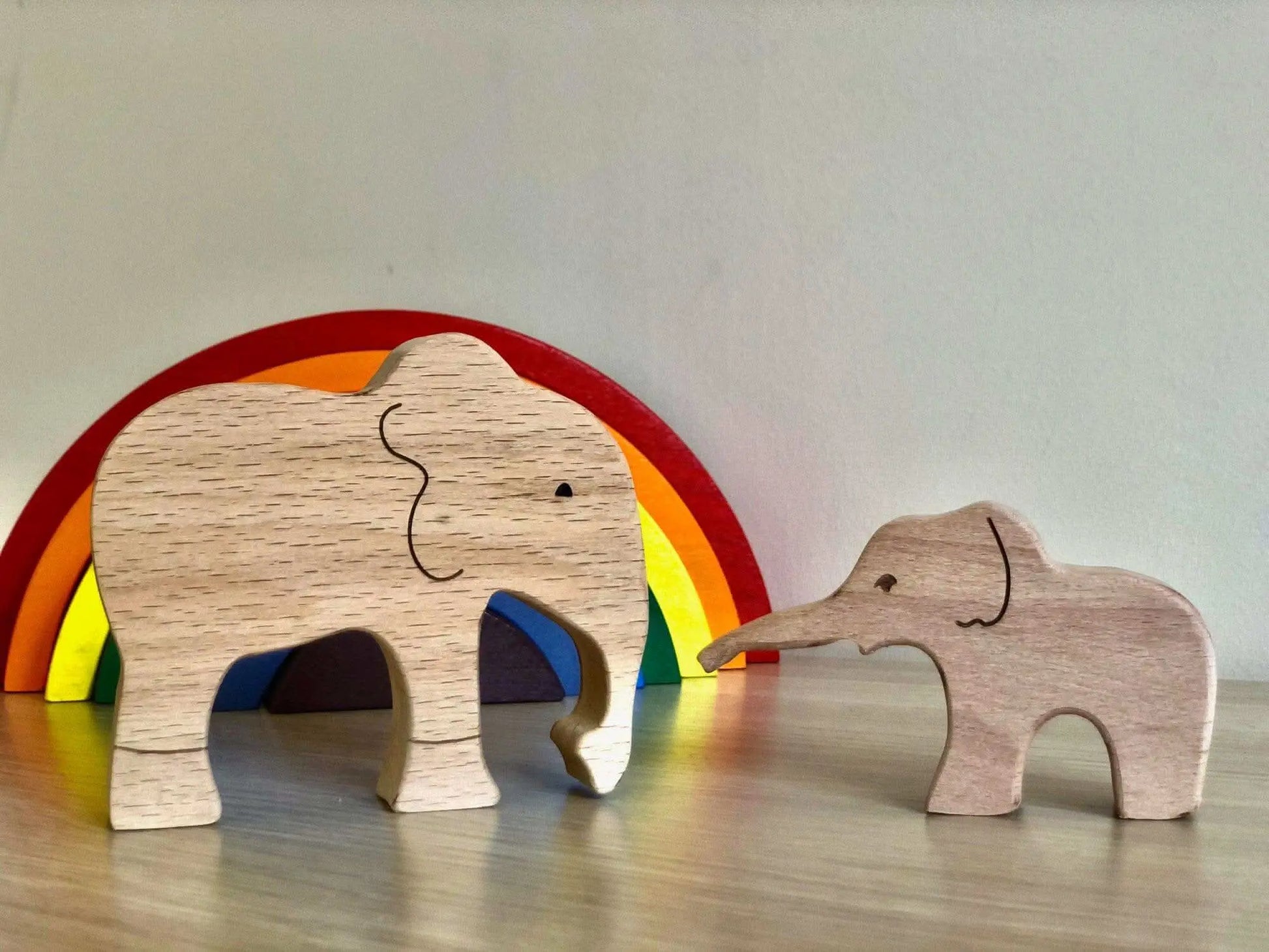 Kidodido Handcrafted Wooden Safari Animals Set for Imaginative Play - Toys & Games > Toys > Dolls, Playsets & Toy Figures > Toy Playsets > Farm Animal Playsets