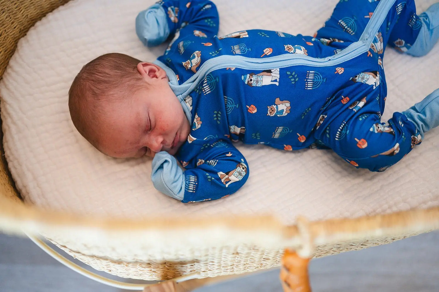 Dreamlet Hanukkah Pets Convertible Zip Footies Soft for Infants - Apparel & Accessories > Clothing > Baby & Toddler Clothing > Baby & Toddler Sleepwear Convertible Zip Footies