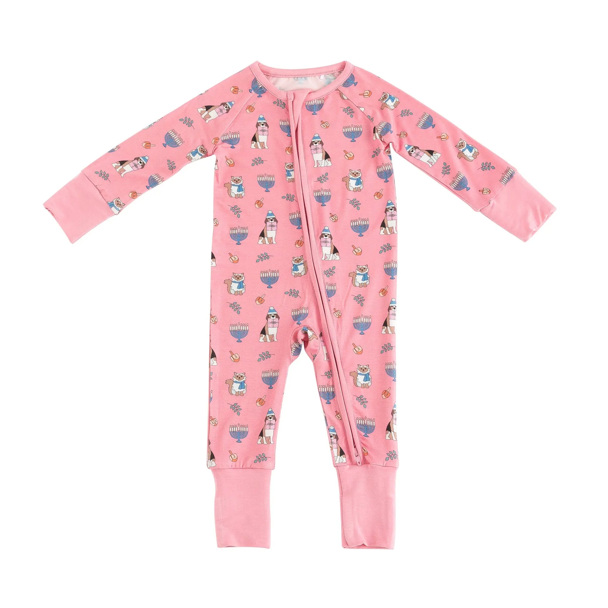Hanukkah Pets (Convertible Zip Footies) - Pink Dreamlet Everetts Place: Online Boutique