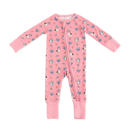 Hanukkah Pets (Convertible Zip Footies) - Pink Dreamlet Everetts Place: Online Boutique