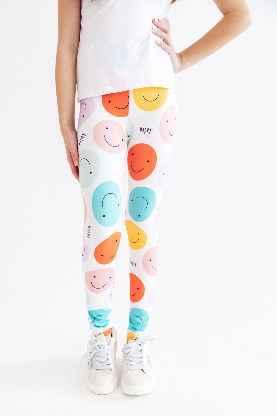 Mila & Rose Happy Days organic baby leggings, soft patterned cotton