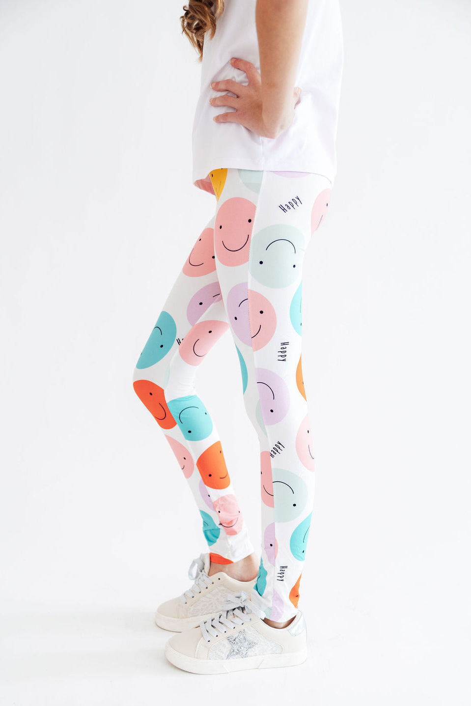 Mila & Rose Happy Days soft organic baby leggings.