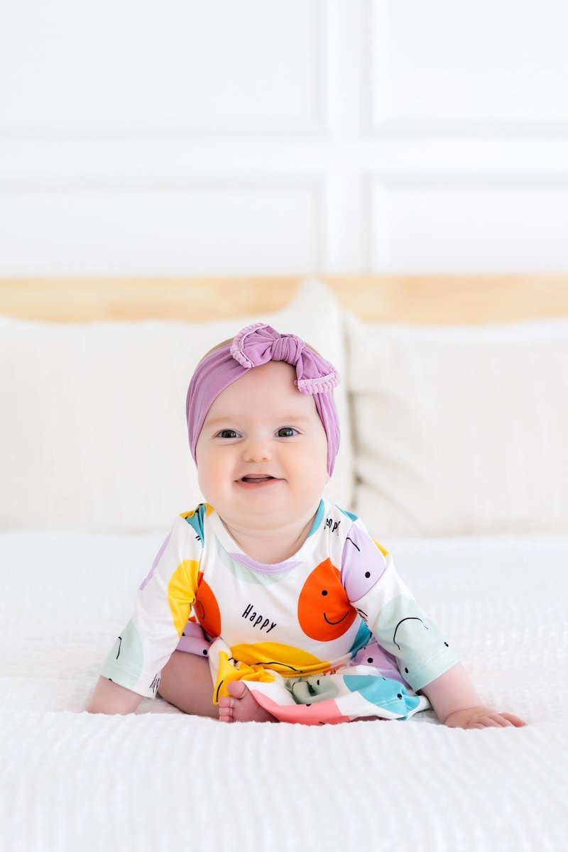 Mila & Rose ® Happy Days Three Quarter Sleeve Twirl Bodysuit For Baby - Everetts Place Boutique - 