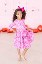 Happy Heart Day Three Quarter Sleeve Pocket Twirl Dress Mila & Rose ® Everetts Place: Online Boutique