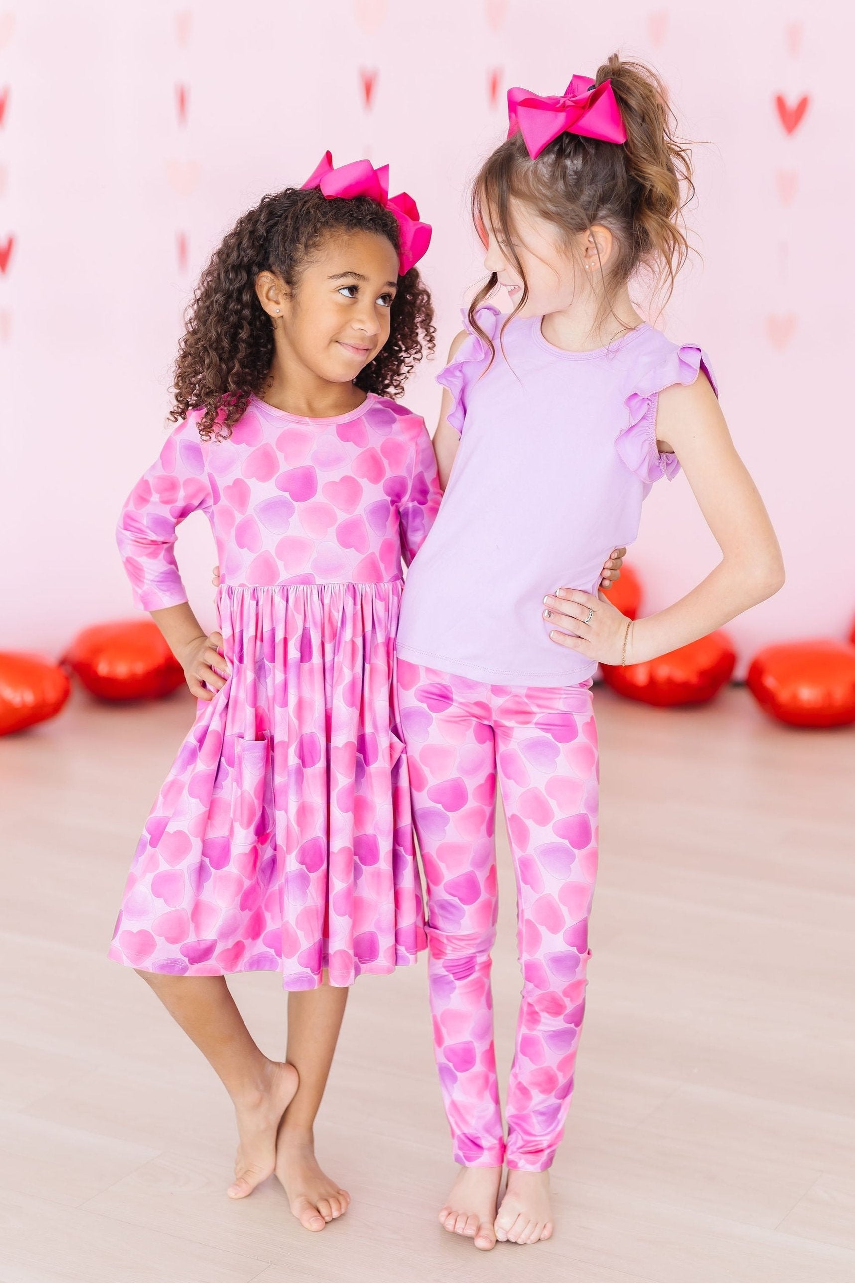 Happy Heart Day Three Quarter Sleeve Pocket Twirl Dress Mila & Rose ® Everetts Place: Online Boutique