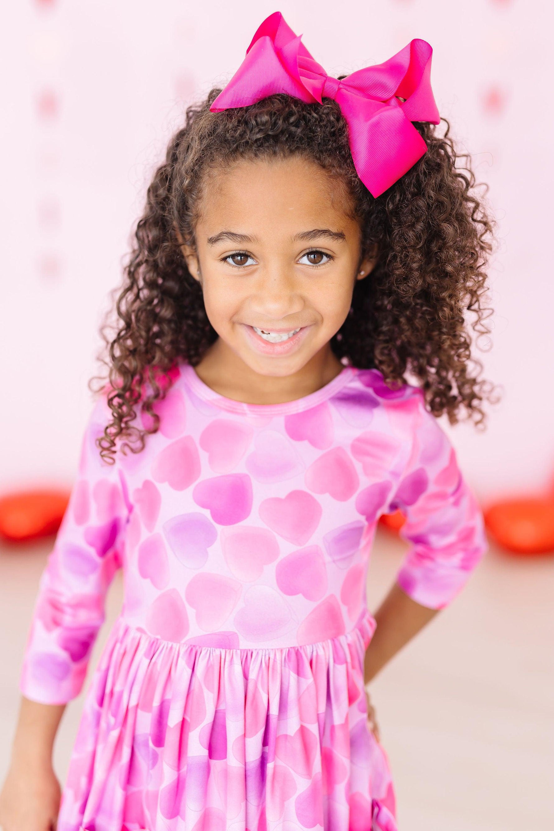 Happy Heart Day Three Quarter Sleeve Pocket Twirl Dress Mila & Rose ® Everetts Place: Online Boutique