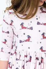 Mila & Rose ® Happy Howloween Pocket Twirl Dress Three Quarter Sleeve - Everetts Place Boutique - 