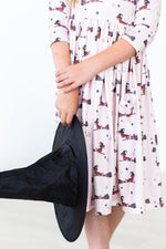 Mila & Rose ® Happy Howloween Pocket Twirl Dress Three Quarter Sleeve - Everetts Place Boutique - 