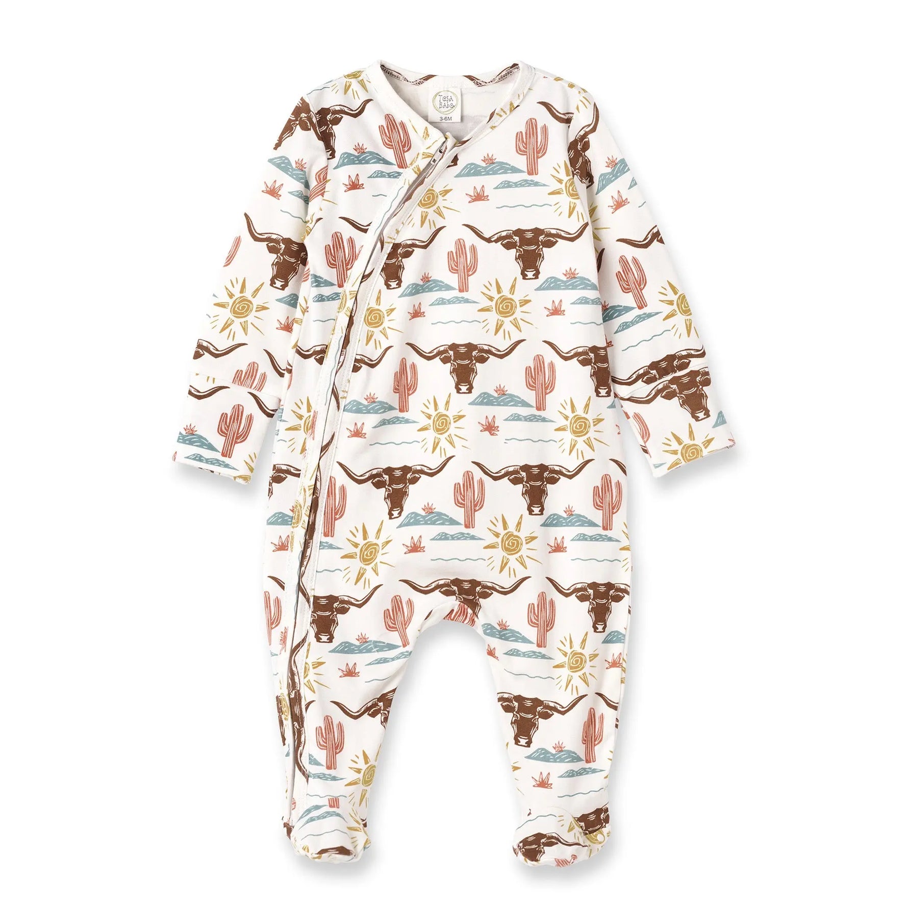 Happy Trails Bamboo Zipper Romper For Babies With Two Way Zipper Tesa Babe 