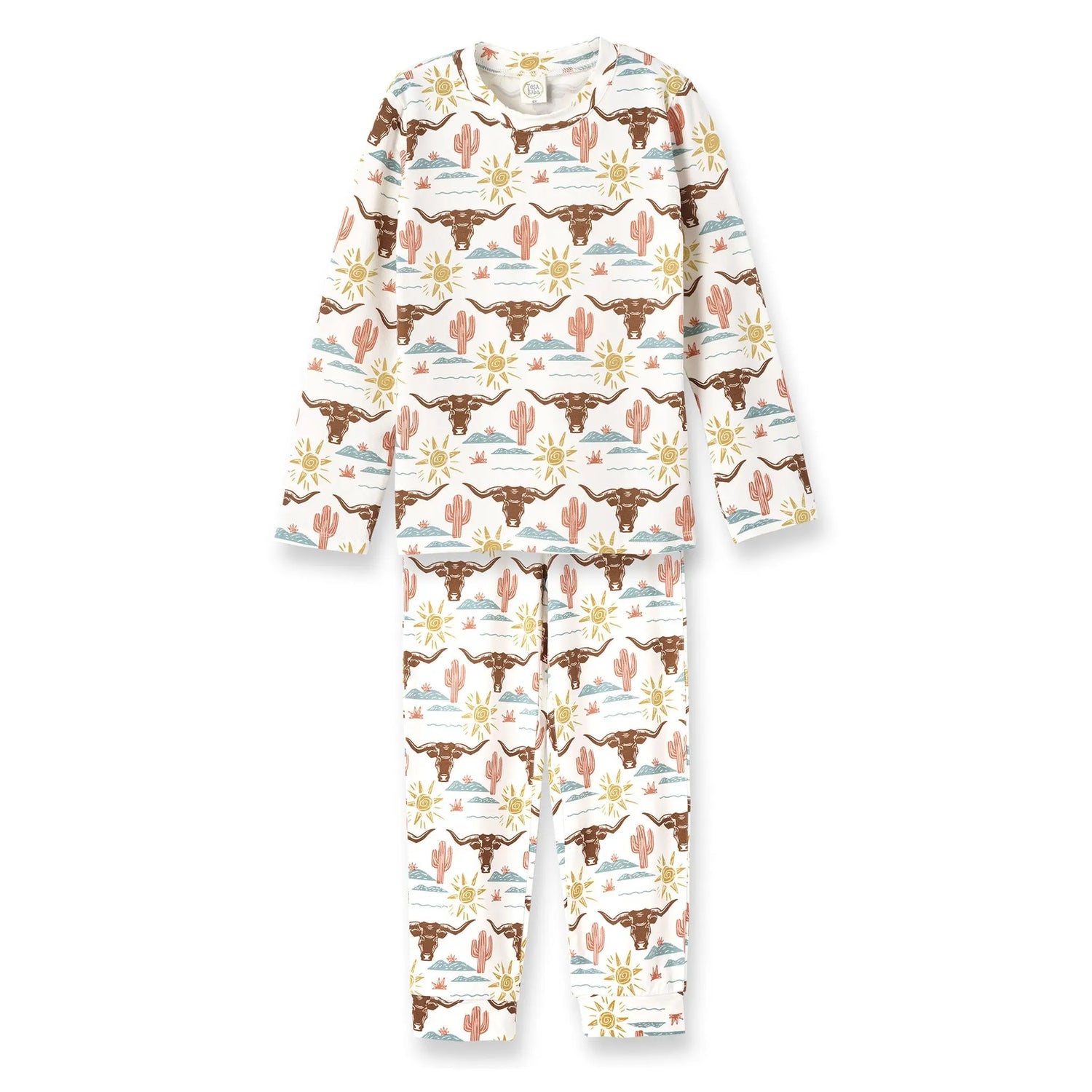 Happy Trails Kids Bamboo Pajama Set Western Theme Soft Eco Friendly Sleepwear Tesa Babe 