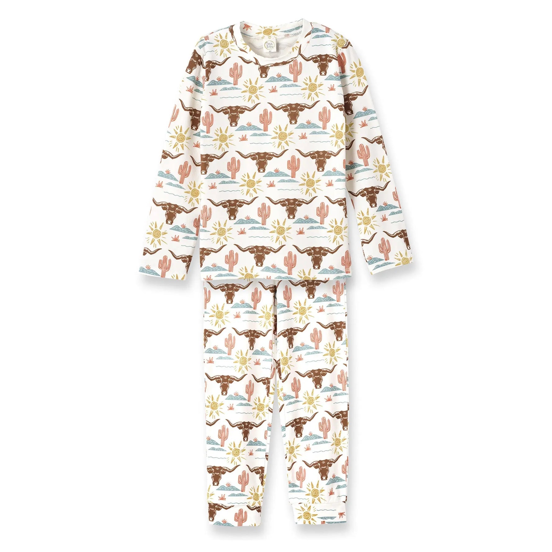 Happy Trails Kids Bamboo Pajama Set Western Theme Soft Eco Friendly Sleepwear Tesa Babe 