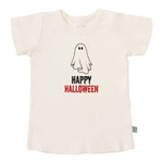 Finn + Emma Happy Halloween Ghost Graphic Toddler Tee Soft Organic Cotton Non-Toxic Dyes Eco Friendly Finn + Emma 