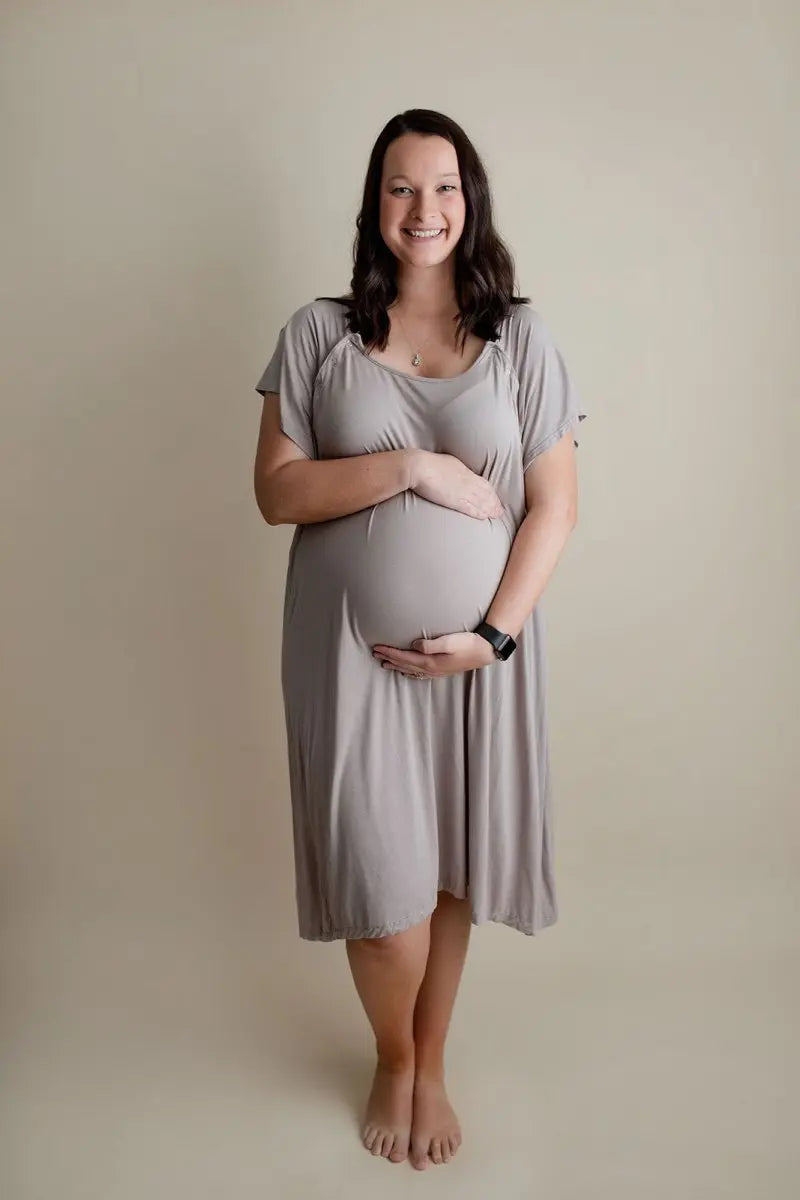 Three Little Tots Harbor Mist Labor and Delivery Nursing Hospital Gown - 