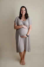 Three Little Tots Harbor Mist Labor and Delivery Nursing Hospital Gown - 