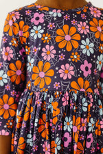 Mila & Rose ® Haunted Garden Twirl Dress With Pockets Three Quarter Sleeve - Apparel & Accessories > Clothing > Dresses Twirl Pocket Dress 3/4