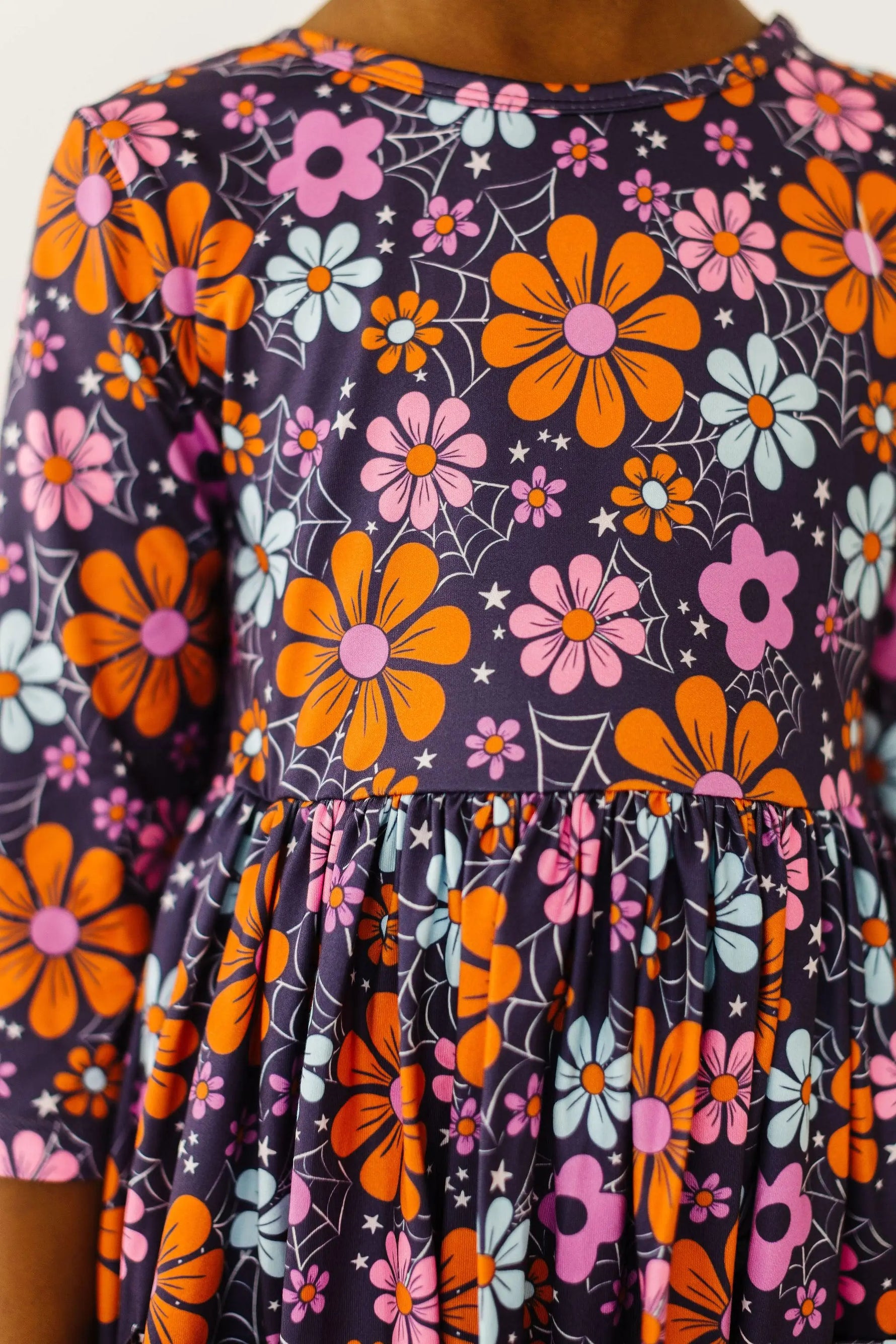 Mila & Rose ® Haunted Garden Twirl Dress With Pockets Three Quarter Sleeve - Apparel & Accessories > Clothing > Dresses Twirl Pocket Dress 3/4