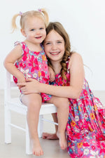 Mila & Rose ® Hawaiian Floral Ruffle Cross Back Dress - 