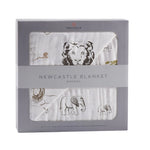 Hear Me Roar Lion and Rhinos and Elephants Bamboo Newcastle Blanket Newcastle Classics 