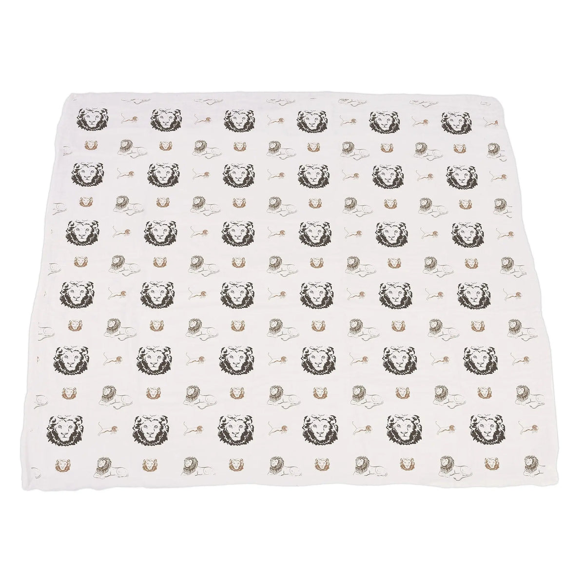 Hear Me Roar Lion and Rhinos and Elephants Bamboo Newcastle Blanket Newcastle Classics 