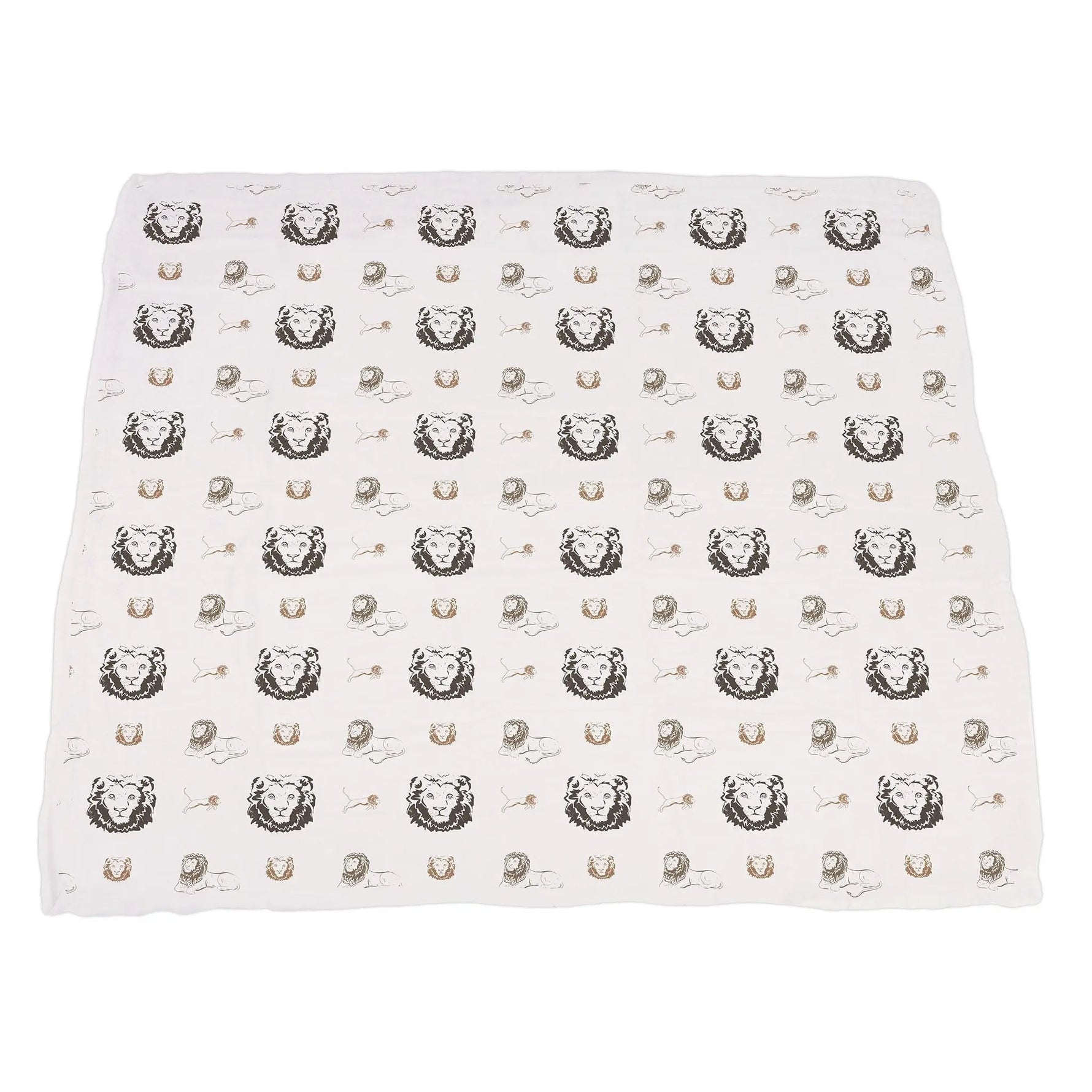 Hear Me Roar Lion and Rhinos and Elephants Bamboo Newcastle Blanket Newcastle Classics 