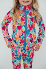 Mila & Rose ® Heart Hustle Full Zip Ruffle Active Jacket For Girls Yoga - Everetts Place Boutique - 