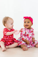 Hearts and Hugs Three Quarter Sleeve Twirl Bodysuit Mila & Rose ® Everetts Place: Online Boutique