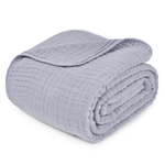 Heather Adult Muslin Cotton Blanket Warm Breathable Cozy Comfy Cubs Everetts Place: Online Boutique