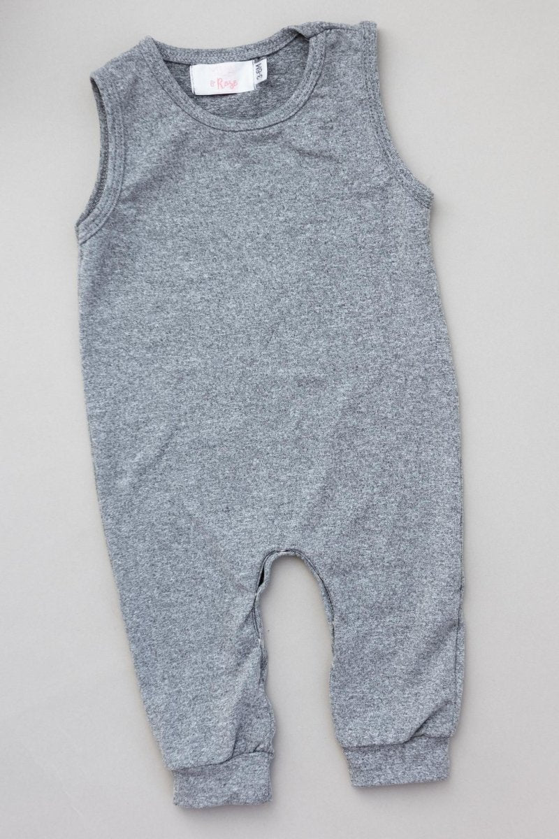 Mila & Rose ® Heather Gray Tank One Piece Jogger For Kids Unisex Everyday - Everetts Place Boutique - 