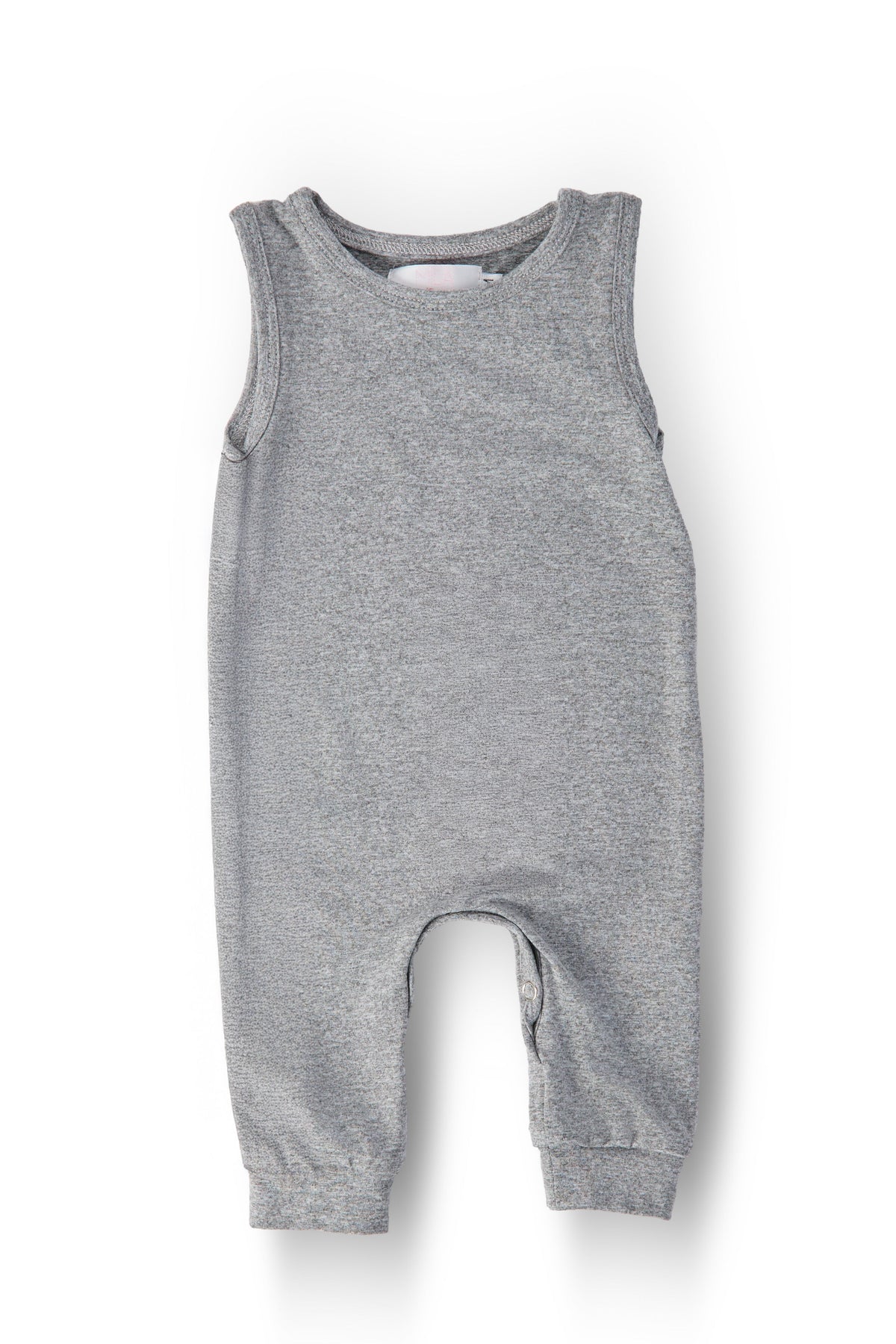 Mila & Rose heather gray tank one-piece jogger for baby
