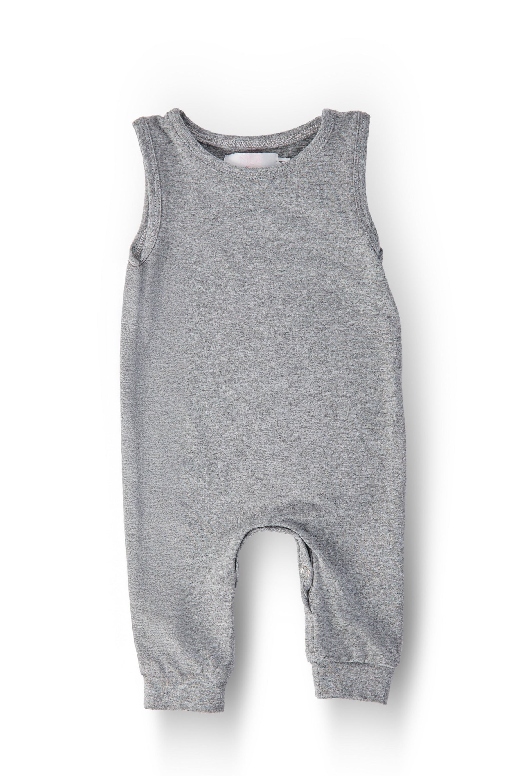 Mila & Rose heather gray tank one-piece jogger for baby