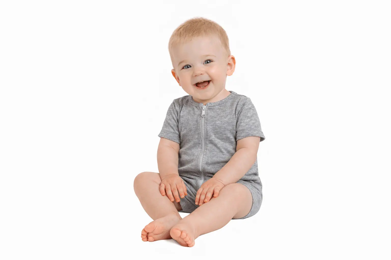 Heathered Gray, Romper - Sleeve, Baby & Toddler Clothing, Child, White, Happiness | Everetts Place