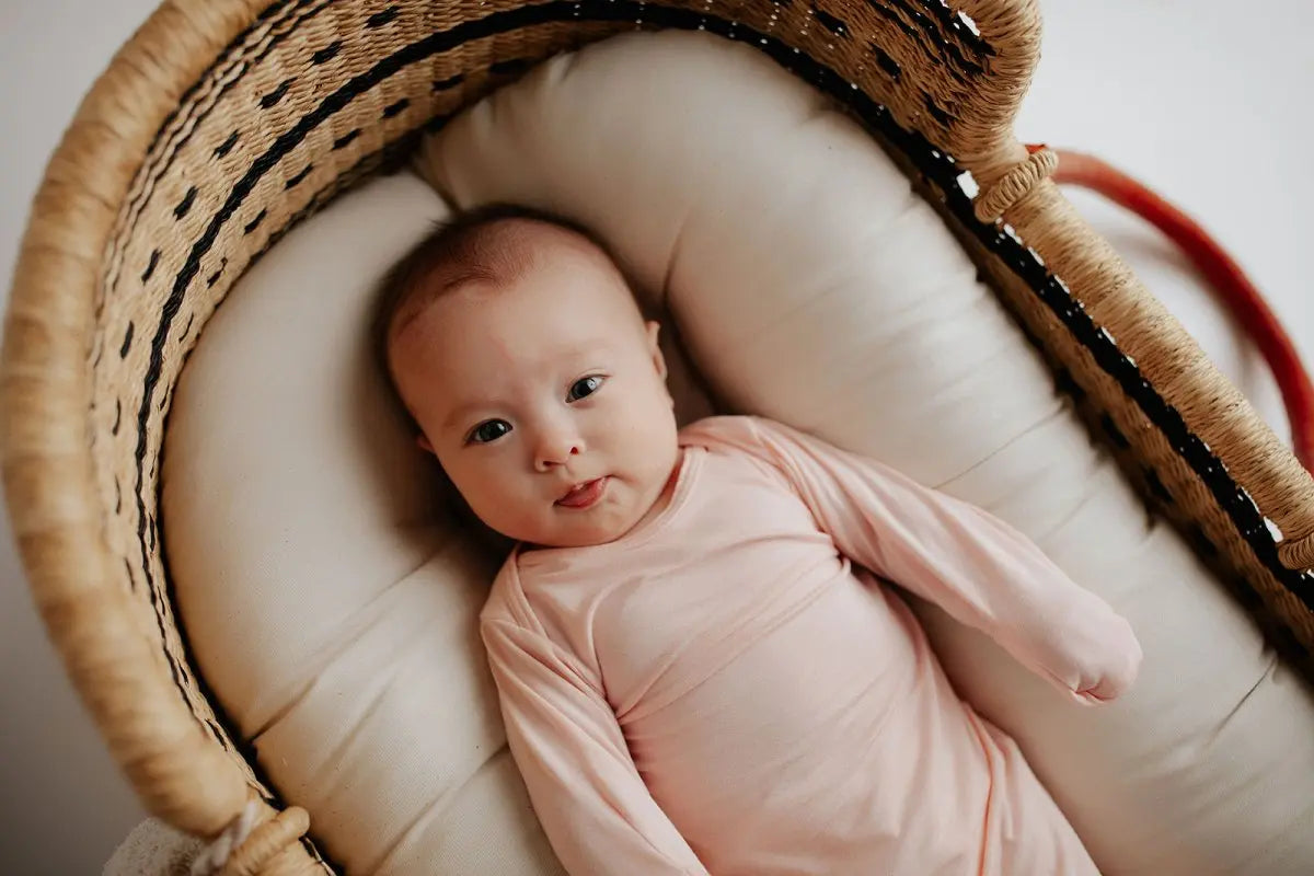 Three Little Tots Heavenly Pink Newborn Knotted Baby Gown - 