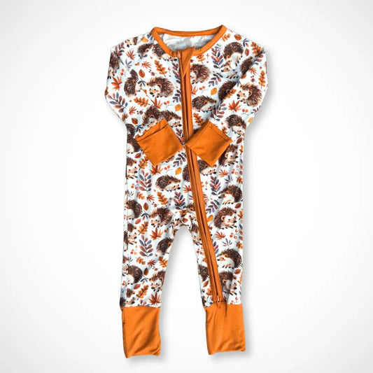 Hedgehog Bamboo Baby Pajama One-Piece Sleeper with Two-Way Zipper Kolorful Everetts Place: Online Boutique 36.00