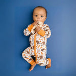 Kolorful Hedgehog Bamboo Baby Pajama One-Piece Sleeper with Two-Way Zipper - Apparel & Accessories > Clothing > Baby & Toddler Clothing > Baby & Toddler Sleepwear Pajama